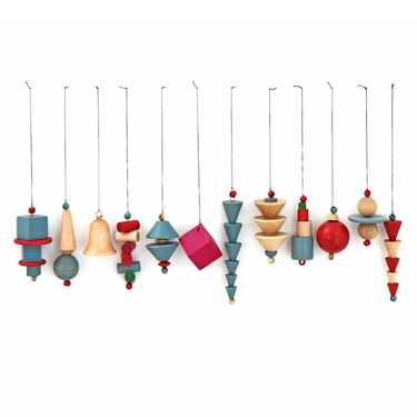 Bauhaus-Era Wooden Christmas Ornaments, IC Design – view 1