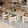 Nova Domus Osaka Faux Marble Natural Ash Dining Table