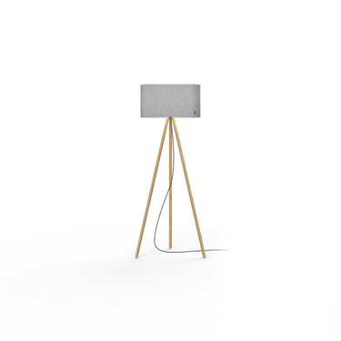 Silverdale Shade with Oak Base Belmont Floor Lamp by Pablo Designs, studio photo