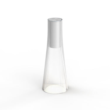 Clear, Silver Candél Cordless LED Lamp by Pablo Designs, studio photo