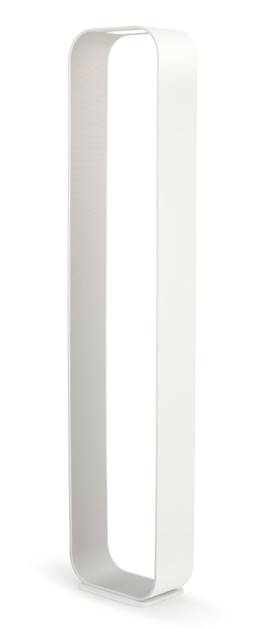 White Exterior, Pearl Interior Contour Floor Lamp by Pablo Designs, studio photo