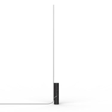 Black Marquina Chrome T.O Marble Floor Lamp by Pablo Designs, studio photo