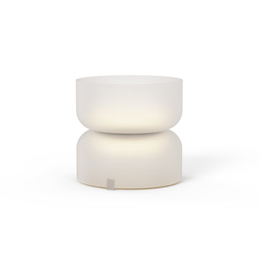 White Totem Mini Table Lamp by Pablo Designs, studio photo
