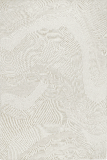 Mistral wool rug in Ivory, full view