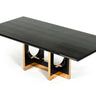 AX Padua Large Black Crocodile & Rosegold Dining Table