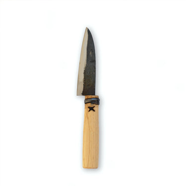 Flat-Blade Paring Knife by Master Shin’s Anvil, hand-forged carbon steel