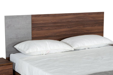Nova Domus Palermo Italian Faux Concrete & Walnut Bed