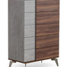 Nova Domus Palermo Italian Faux Concrete & Walnut Chest