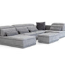 David Ferrari Panorama Italian Grey Fabric Modular Sectional Sofa