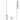 Dimension drawing of the Penta Clip Mini open suspension, Ø7 in, H 157.5 in max