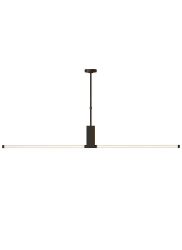 Kelly Wearstler 66" LED Linear Glass Chandelier – Modern Lighting for Large Rooms