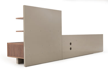 Nova Domus Pompeii Grey & Walnut Entertainment Center