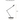 Dimensions diagram of the Ponte X-Large table lamp: 13.5 inch height, 5 inch base depth, pivoting arm up to 18.9 inches wide