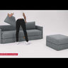 How to use the Tripi Modern Queen Sleeper Sofa Bed With Storage by Innovation Living step-by-step setup and conversion video
