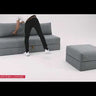 Video showing how to operate the Osvald Sleeper Sofa Bed by Innovation Living, demonstrating the smooth sofa-to-queen-bed conversion