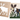 Reindeer Puzzle by Eguchi Toys, frame and finished puzzle side by side