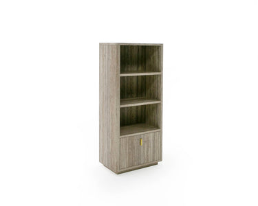 Nova Domus Roma Faux Travertine Gold Bookcase