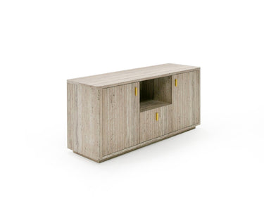 Nova Domus Roma Faux Travertine Gold File Cabinet