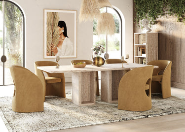 Nova Domus Roma Travertine Rectangular Dining Table