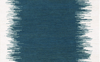 Saona jute rug in Blue, full view