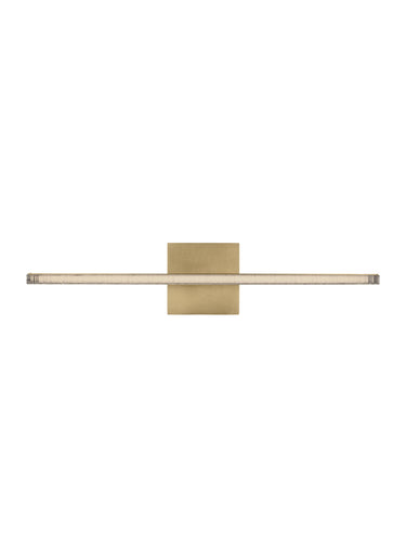 Modern 24" bathroom vanity light with dimmable LED and slim brass frame by Visual Comfort in Brass FInish