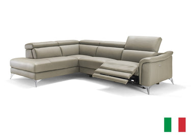 Lamod Italia Monte Carlo Italian Taupe Leather LAF Sectional Sofa