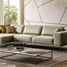 Lamod Italia Soho Italian Left Facing Grey Maya Cloud Leather Sectional Sofa