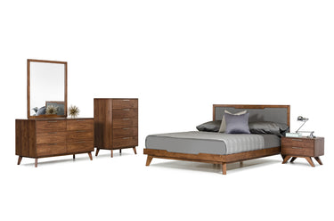 Nova Domus Soria Grey & Walnut Bed