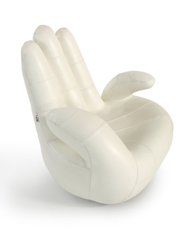 Lamod Italia Sosia White Leather Hand Accent Chair