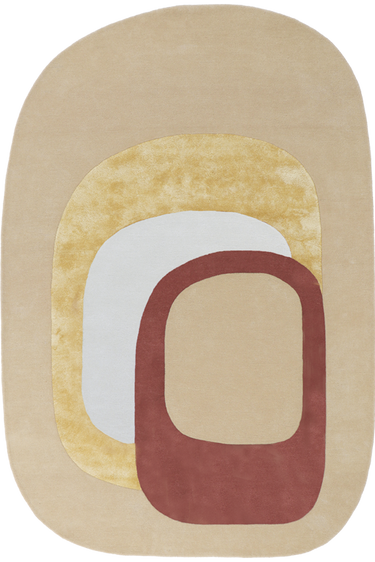 Spirit wool rug in Beige, full view