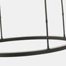 Visual Comfort Stagger Chandelier 30in width, Nightshade Black finish, showcasing integrated dimmable LED lighting.