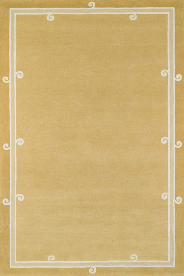 Syracuse wool rug in Yellow, full view