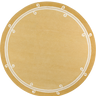 Syracuse Round wool rug in Yellow, full view