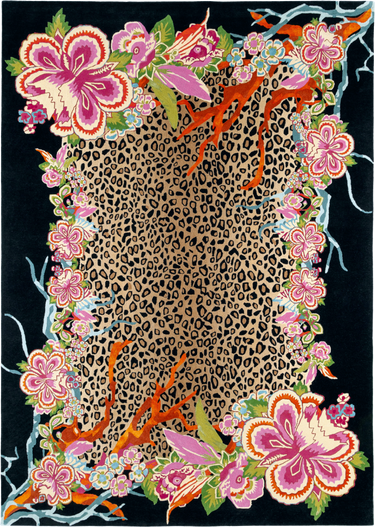 Jungle Forest wool rug, full view