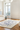 Paint wool rug in Blue, styled in a room