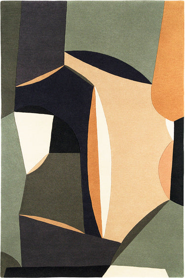 Polia wool rug by Florence Bourel for Toulemonde Bochart in Autumn, hand-tufted
