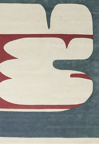 Pygmée wool rug, full view