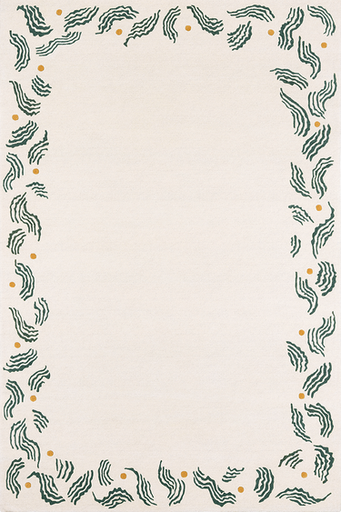 Estérel wool rug in Écru, full view