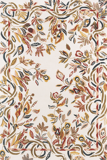 Farandole wool rug in Multi, full view