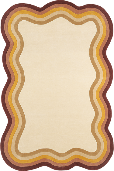 Fragola wool rug in Autumn, full view