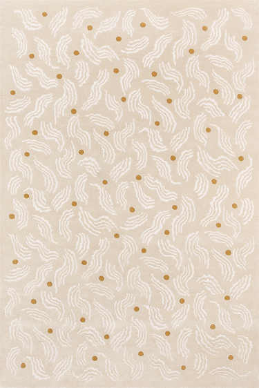 Miramar wool rug in Beige, full view
