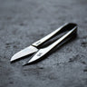 Close-up of the claw blades and maker stamp · Tsume Scissors, Terazaki Hamono