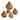 Natural Hive cluster of five angled-layer cardboard pendants in mixed sizes on a white background
