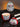 Ladenac Skull candle – Red and white skulls styled together