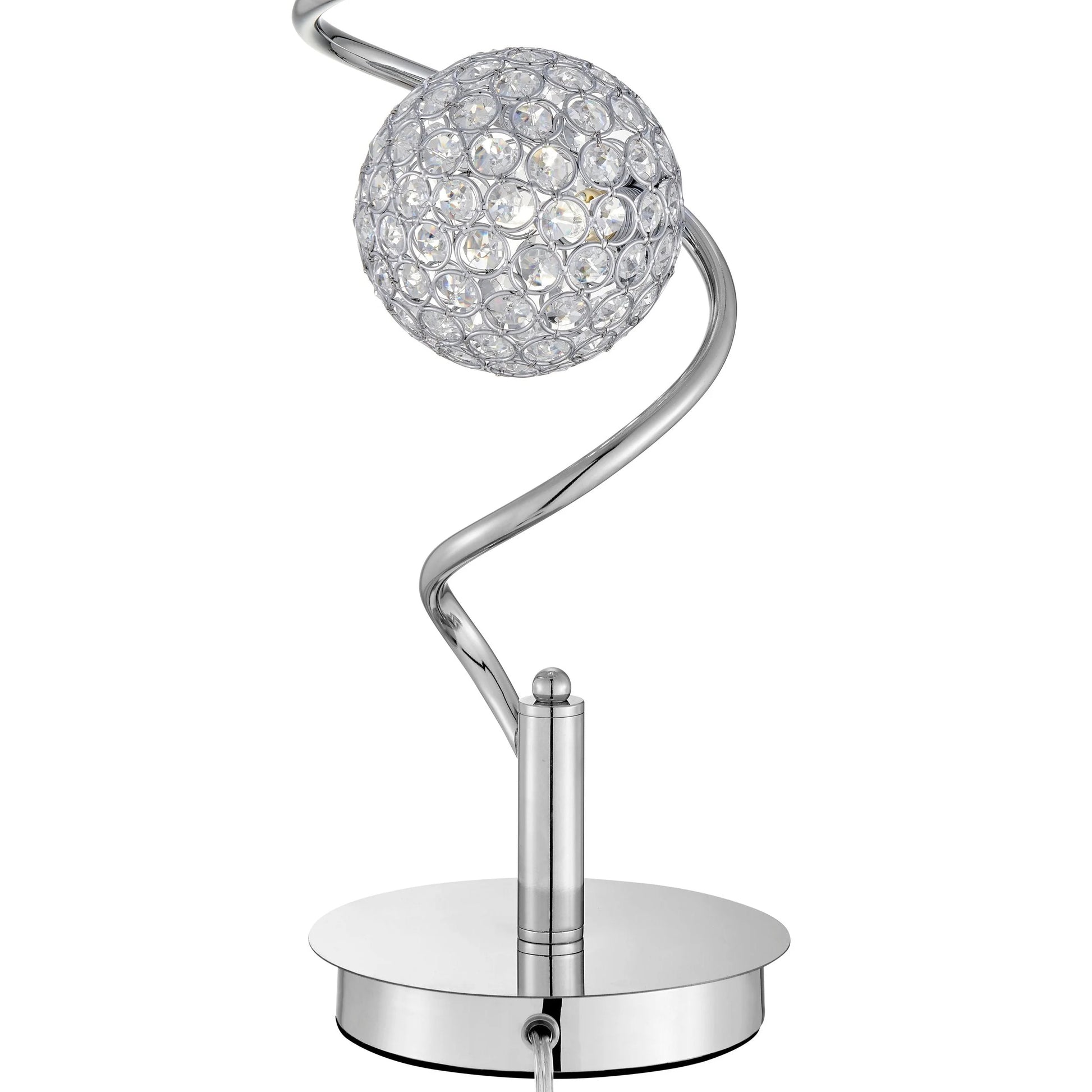 Finesse Decor Vertical Crystal Sphere 3-Light Table Lamp 5