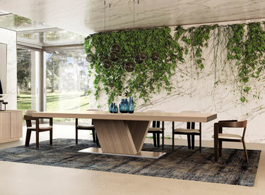 Nova Domus Victoria Italian Walnut Caracalla Extendable Dining Table