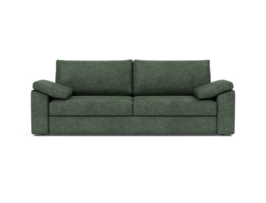 Vilander sleeper upholstered in Avella Pine Green, studio shot