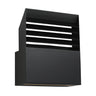 Visual Comfort 11 inch LED black outdoor wall sconce by Kelly Wearstler for patios and entryways