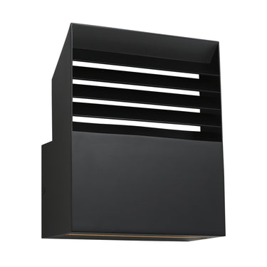 Visual Comfort 11 inch LED black outdoor wall sconce by Kelly Wearstler for patios and entryways