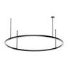 Visual Comfort Stagger 48-inch modern circular LED chandelier in nightshade black for living room ambiance